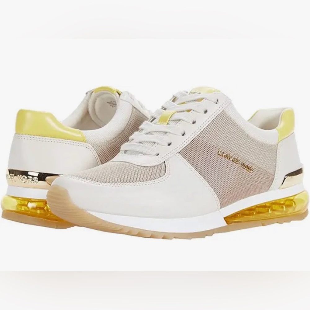 Michael Kors Allie Low Top Leather Sneakers Size 8